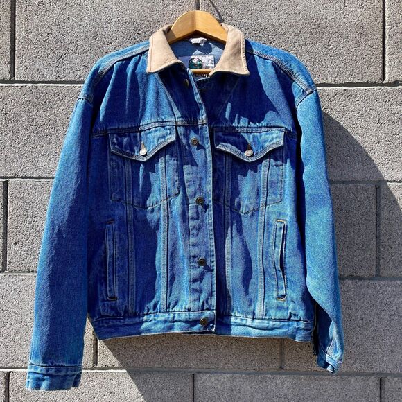 Vintage Mens Denim Jacket Med-Large Vintage 90s Y2K Mens Jean Jacket 90s Y2K M-L - Picture 1 of 16
